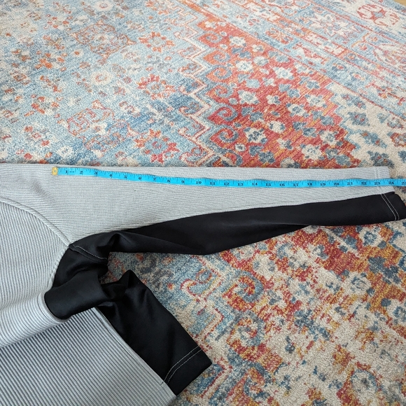 Spyder Men's Small Outbound 1/2 Zip Core Sweater Grey Black Knit Colorblock - Picture 12 of 12